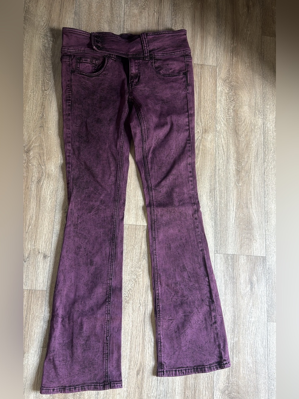BDG Plum Washed Flare Jeans